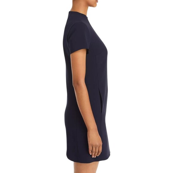 Theory Jasneah Admiral Crepe Mini Dress, Deep Navy, Size 4 - Picture 2 of 3